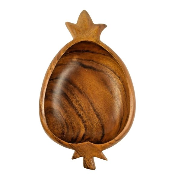 Vintage Monkey Pod Pineapple Wooden Bowl Salad Set 7 Pieces Tiki Beach - Picture 3 of 11